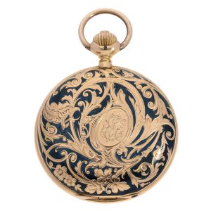 German 18 carat rose gold hunting cased ankerchronometer pocket watch, circa 1900