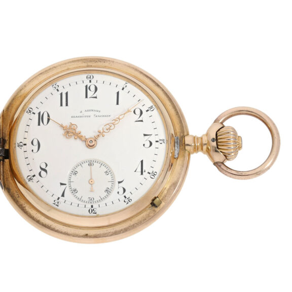 German 18 carat rose gold hunting cased ankerchronometer pocket watch, circa 1900 German 18 carat rose gold hunting cased ankerchronometer pocket watch, circa 1900