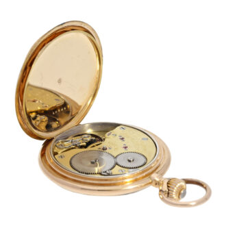 German 18 carat rose gold hunting cased ankerchronometer pocket watch, circa 1900