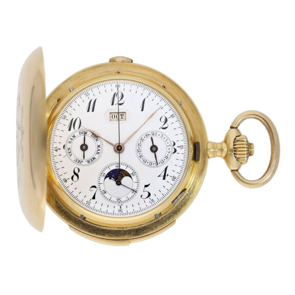 Swiss gold minute repeating astronomical lever watch Circa 1900 Swiss gold minute repeating astronomical lever watch Circa 1900