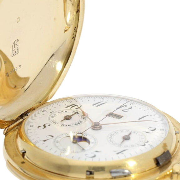 Swiss gold minute repeating astronomical lever watch Circa 1900 Swiss gold minute repeating astronomical lever watch Circa 1900