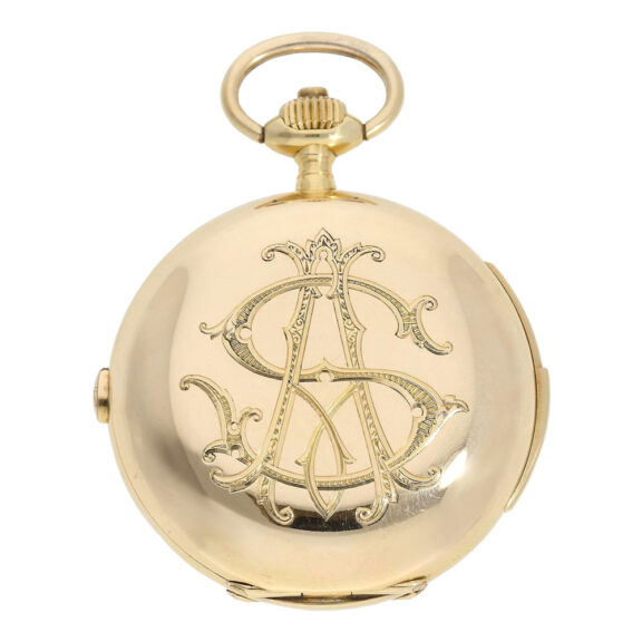 Swiss gold minute repeating astronomical lever watch Circa 1900 Swiss gold minute repeating astronomical lever watch Circa 1900