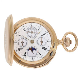 Swiss 18K rose gold complicated precision watch Circa 1890