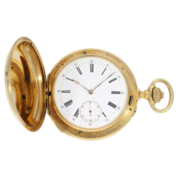 Historically interesting Swiss gold repeating lever Circa 1875 Historically interesting Swiss gold repeating lever Circa 1875