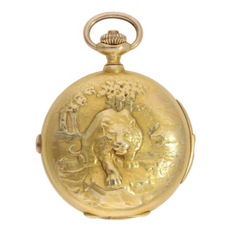 Probably unique Swiss Art Nouveau precision watch Circa 1908