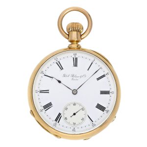 Important Swiss gold open faced deck chronometer Circa 1875