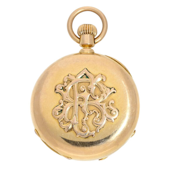 Important Swiss gold open faced deck chronometer Circa 1875 Important Swiss gold open faced deck chronometer Circa 1875