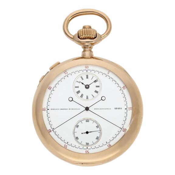 Swiss rose gold split-seconds chronograph Circa 1881