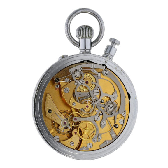 Swiss chrome-plated split-seconds chronograph Circa 1955 Swiss chrome-plated split-seconds chronograph Circa 1955