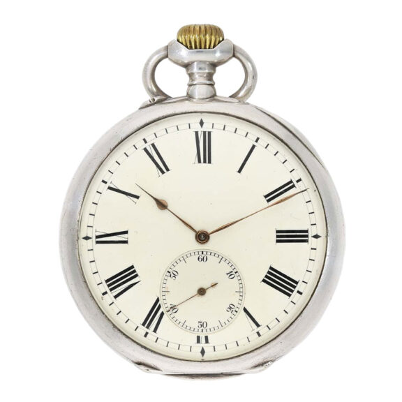 Very early Swiss silver lever deck chronometer Circa 1915 Very early Swiss silver lever deck chronometer Circa 1915