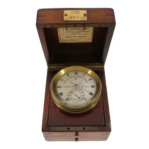 Small French torpedo boat deck chronometer Circa 1890