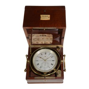 rare deck chronometer made for the French Navy, circa 1880-1890