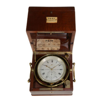 rare deck chronometer made for the French Navy, circa 1880-1890 rare deck chronometer made for the French Navy, circa 1880-1890
