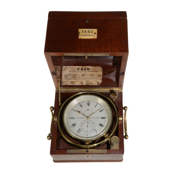 rare deck chronometer made for the French Navy, circa 1880-1890 rare deck chronometer made for the French Navy, circa 1880-1890