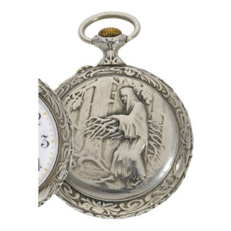 Rare Swiss silver Art Nouveau lever watch Circa 1910