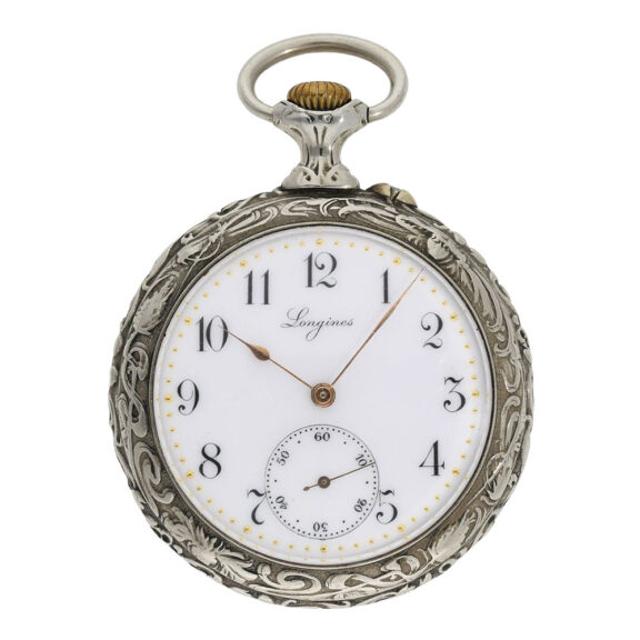 Rare Swiss silver Art Nouveau lever watch Circa 1910