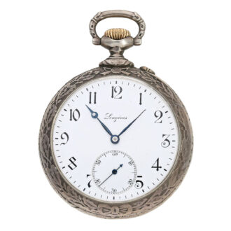 Rare Swiss silver open faced lever pocket watch Circa 1900