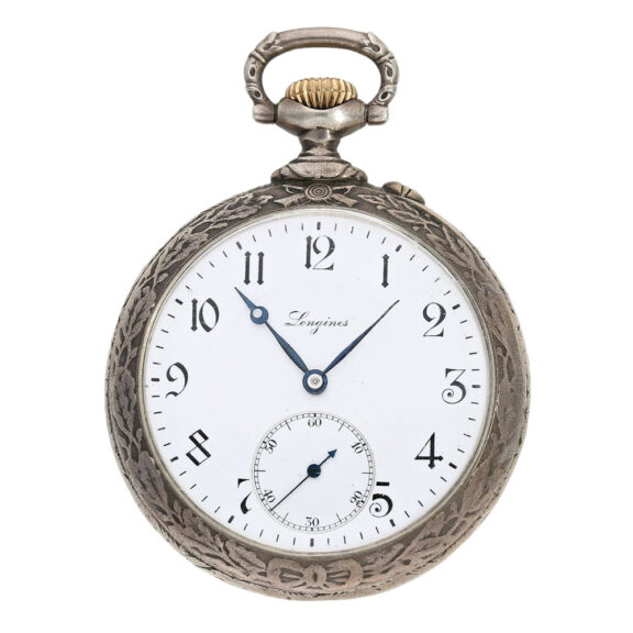 Rare Swiss silver open faced lever pocket watch Circa 1900