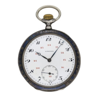 Unusual Swiss silver marksman's lever watch Circa 1920