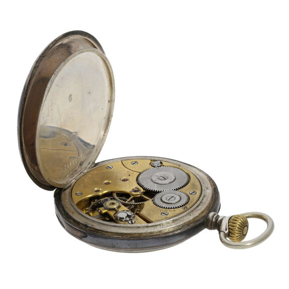 Unusual Swiss silver marksman's lever watch Circa 1920 Unusual Swiss silver marksman's lever watch Circa 1920