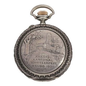 Swiss silver open faced marksman's lever watch Circa 1902 Swiss silver open faced marksman's lever watch Circa 1902