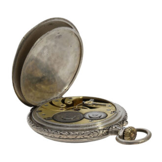 Swiss silver open faced marksman's pocket watch Circa 1912 Swiss silver open faced marksman's pocket watch Circa 1912