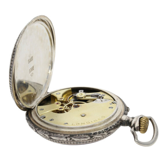 Very early Swiss silver marksman's pocket watch Circa 1895 Very early Swiss silver marksman's pocket watch Circa 1895