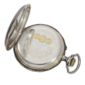 Very early Swiss silver marksman's pocket watch Circa 1895 Very early Swiss silver marksman's pocket watch Circa 1895