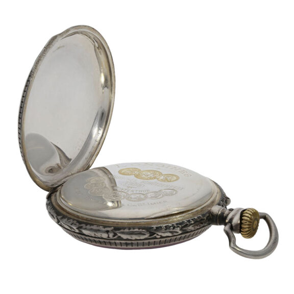 Very early Swiss silver marksman's pocket watch Circa 1895 Very early Swiss silver marksman's pocket watch Circa 1895