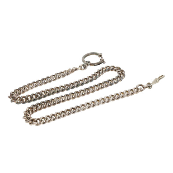 Swiss silver marksman's watch with heavy chain Circa 1914 Swiss silver marksman's watch with heavy chain Circa 1914