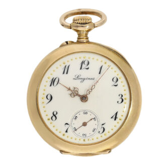 Swiss 18K gold Art Nouveau marksman's watch Circa 1907