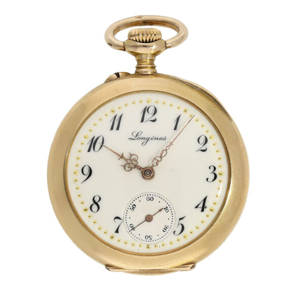 Swiss 18K gold Art Nouveau marksman's watch Circa 1907 Swiss 18K gold Art Nouveau marksman's watch Circa 1907