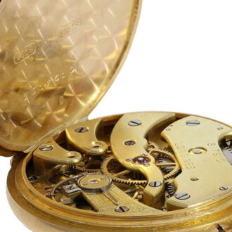Swiss 18K gold Art Nouveau marksman's watch Circa 1907