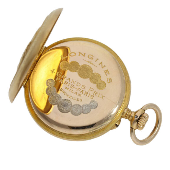Swiss 18K gold Art Nouveau marksman's watch Circa 1907 Swiss 18K gold Art Nouveau marksman's watch Circa 1907
