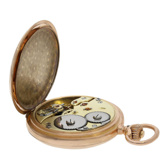 Swiss 14K rose gold hunting cased lever watch Circa 1900 Swiss 14K rose gold hunting cased lever watch Circa 1900