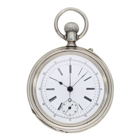 Very early Swiss silver open faced chronograph Circa 1878
