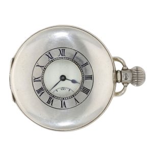 English silver half-hunting cased pocket chronometer Circa 1931