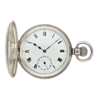 English silver half-hunting cased pocket chronometer Circa 1931