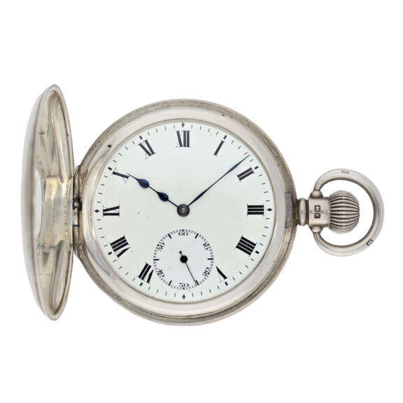 English silver half-hunting cased pocket chronometer Circa 1931 English silver half-hunting cased pocket chronometer Circa 1931