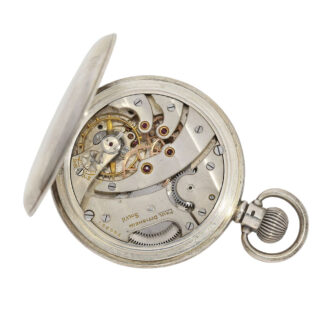 English silver half-hunting cased pocket chronometer Circa 1931