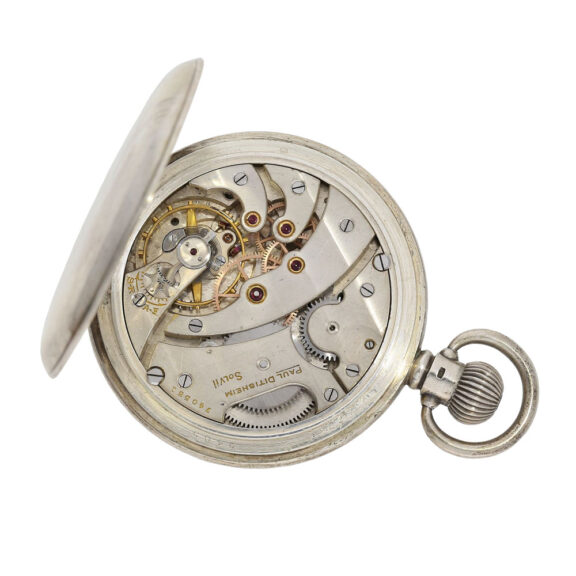 English silver half-hunting cased pocket chronometer Circa 1931 English silver half-hunting cased pocket chronometer Circa 1931