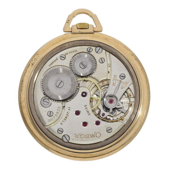 Swiss gold open faced Art Deco dress watch Circa 1935 Swiss gold open faced Art Deco dress watch Circa 1935