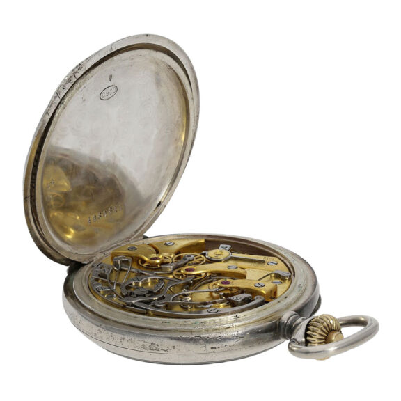 Fine Swiss silver chronograph pocket watch Circa 1915 Fine Swiss silver chronograph pocket watch Circa 1915