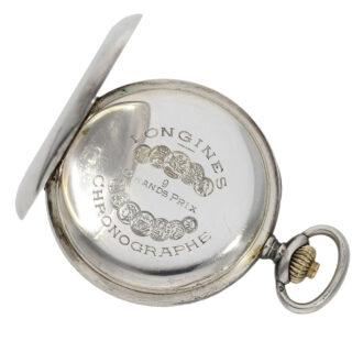Fine Swiss silver chronograph pocket watch Circa 1915