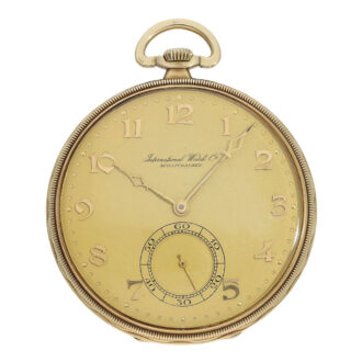Elegant Swiss 14K gold open faced lever dress watch Circa 1928 Elegant Swiss 14K gold open faced lever dress watch Circa 1928