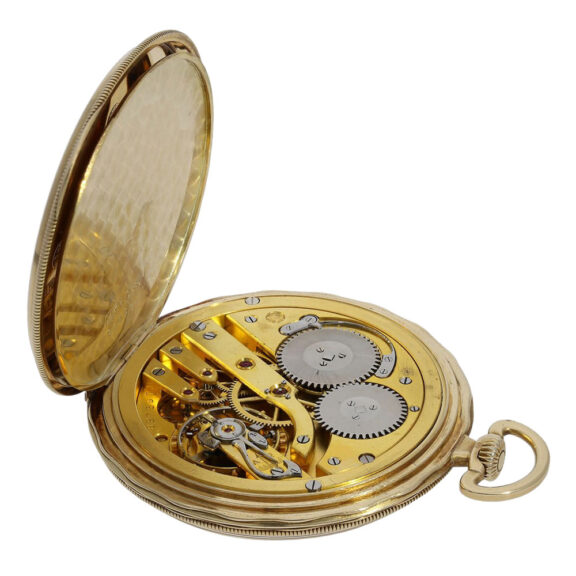 Elegant Swiss 14K gold open faced lever dress watch Circa 1928 Elegant Swiss 14K gold open faced lever dress watch Circa 1928