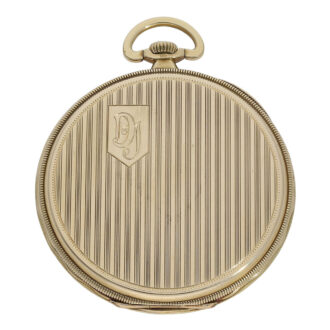 Elegant Swiss 14K gold open faced lever dress watch Circa 1928 Elegant Swiss 14K gold open faced lever dress watch Circa 1928