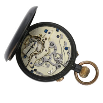 Swiss gunmetal split-seconds chronograph deck watch Circa 1880 Swiss gunmetal split-seconds chronograph deck watch Circa 1880