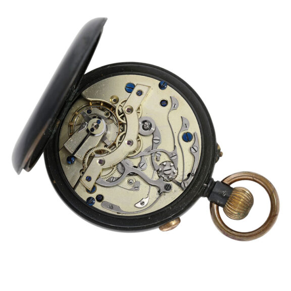 Swiss gunmetal split-seconds chronograph deck watch Circa 1880 Swiss gunmetal split-seconds chronograph deck watch Circa 1880