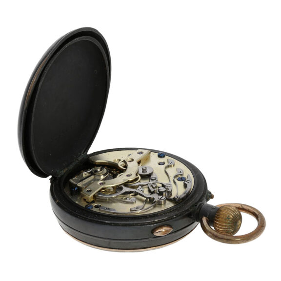 Swiss gunmetal split-seconds chronograph deck watch Circa 1880 Swiss gunmetal split-seconds chronograph deck watch Circa 1880